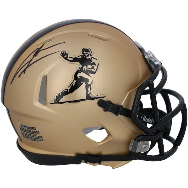 Charles Woodson Signed Gold Heisman Speed Mini Helmet | Michigan Wolverines