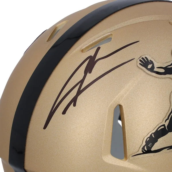 Charles Woodson Signed Gold Heisman Speed Mini Helmet | Michigan Wolverines