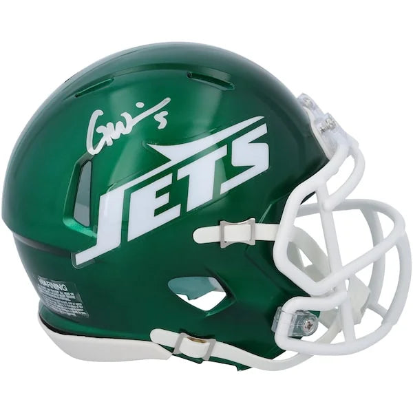 Garrett Wilson Signed 2024 Jets Speed Mini Helmet | Authenticated