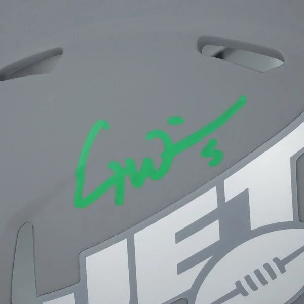 Garrett Wilson Signed Jets Riddell Slate Speed Mini Helmet | Authenticated