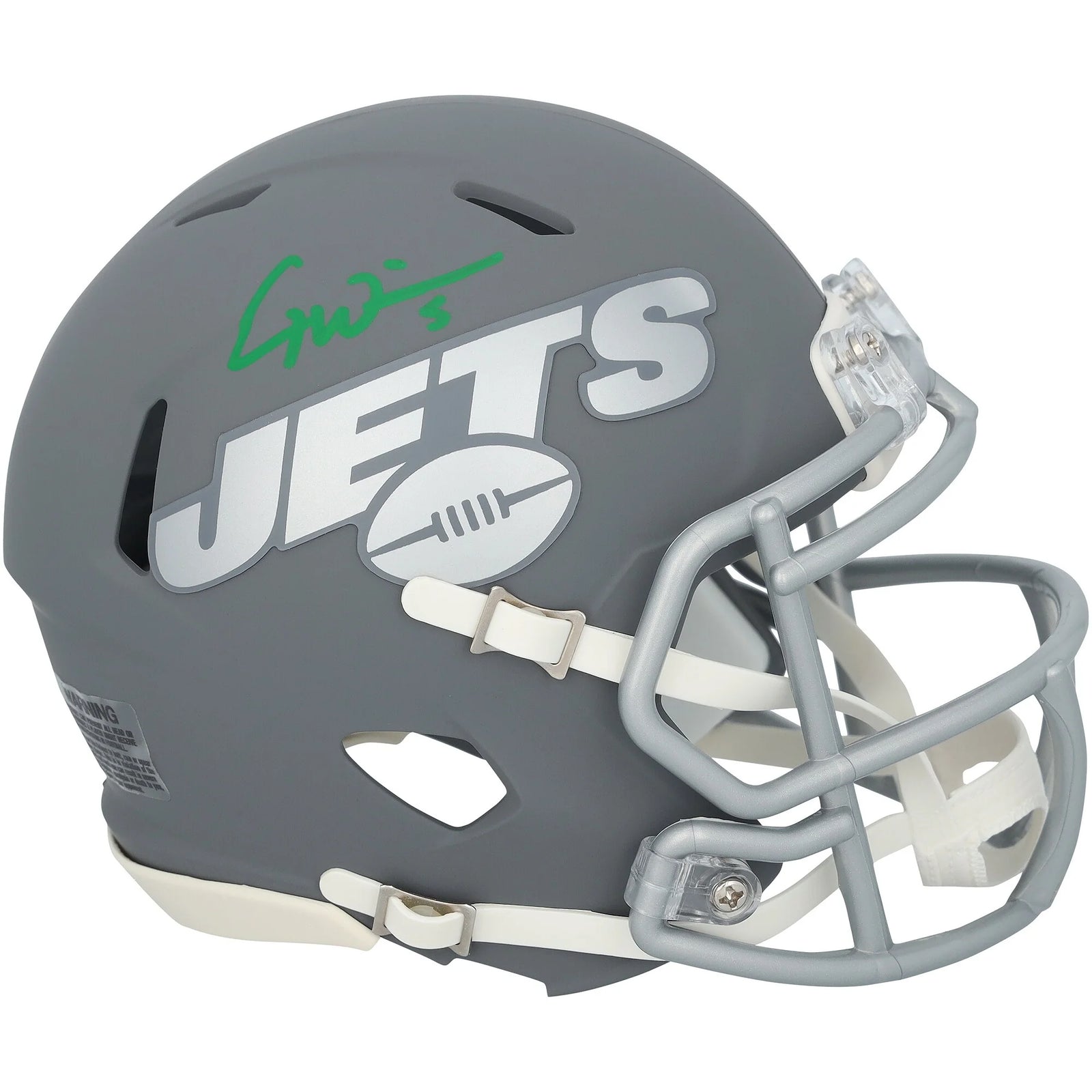 Garrett Wilson Signed Jets Riddell Slate Speed Mini Helmet | Authenticated