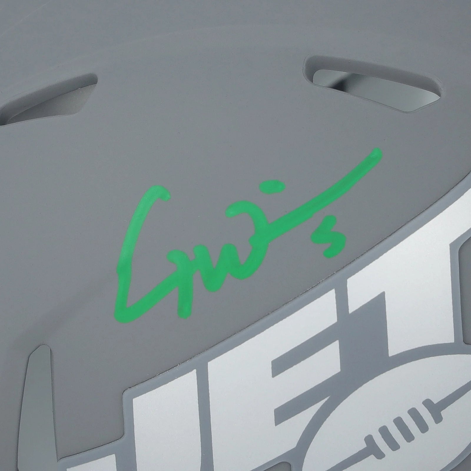 Garrett Wilson Signed Jets Riddell Slate Speed Mini Helmet | Authenticated