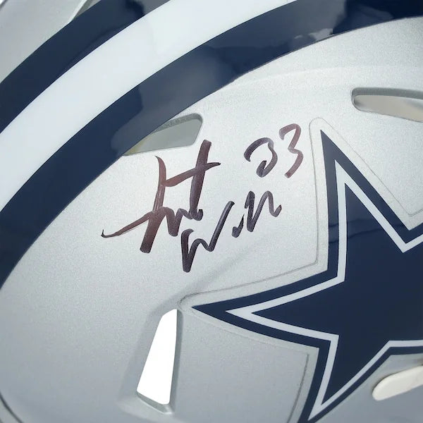 Javonte Williams Signed Cowboys Riddell Mini Helmet | Authenticated