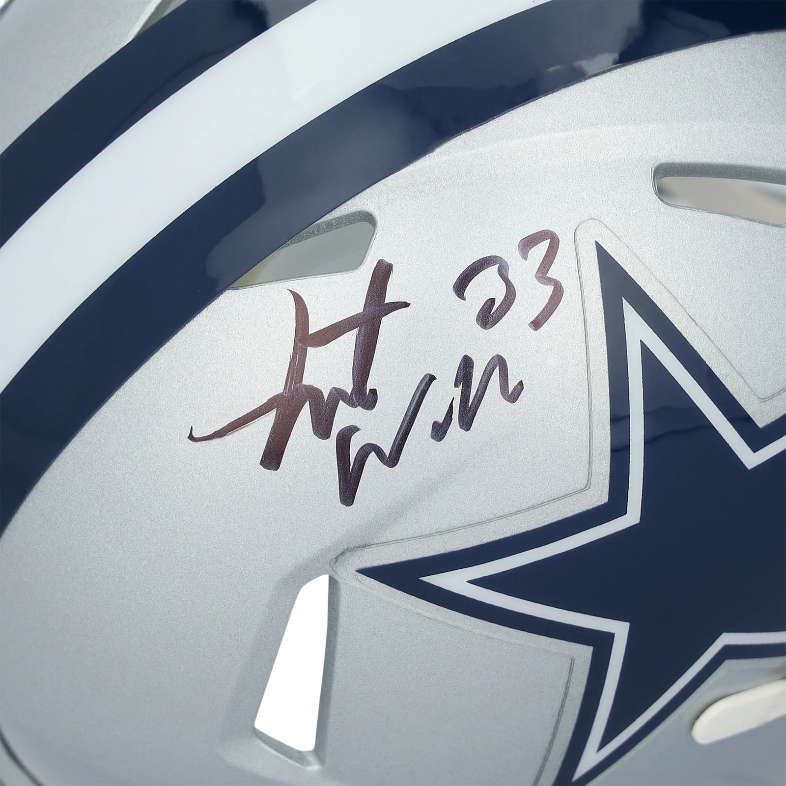 Javonte Williams Signed Cowboys Riddell Mini Helmet | Authenticated