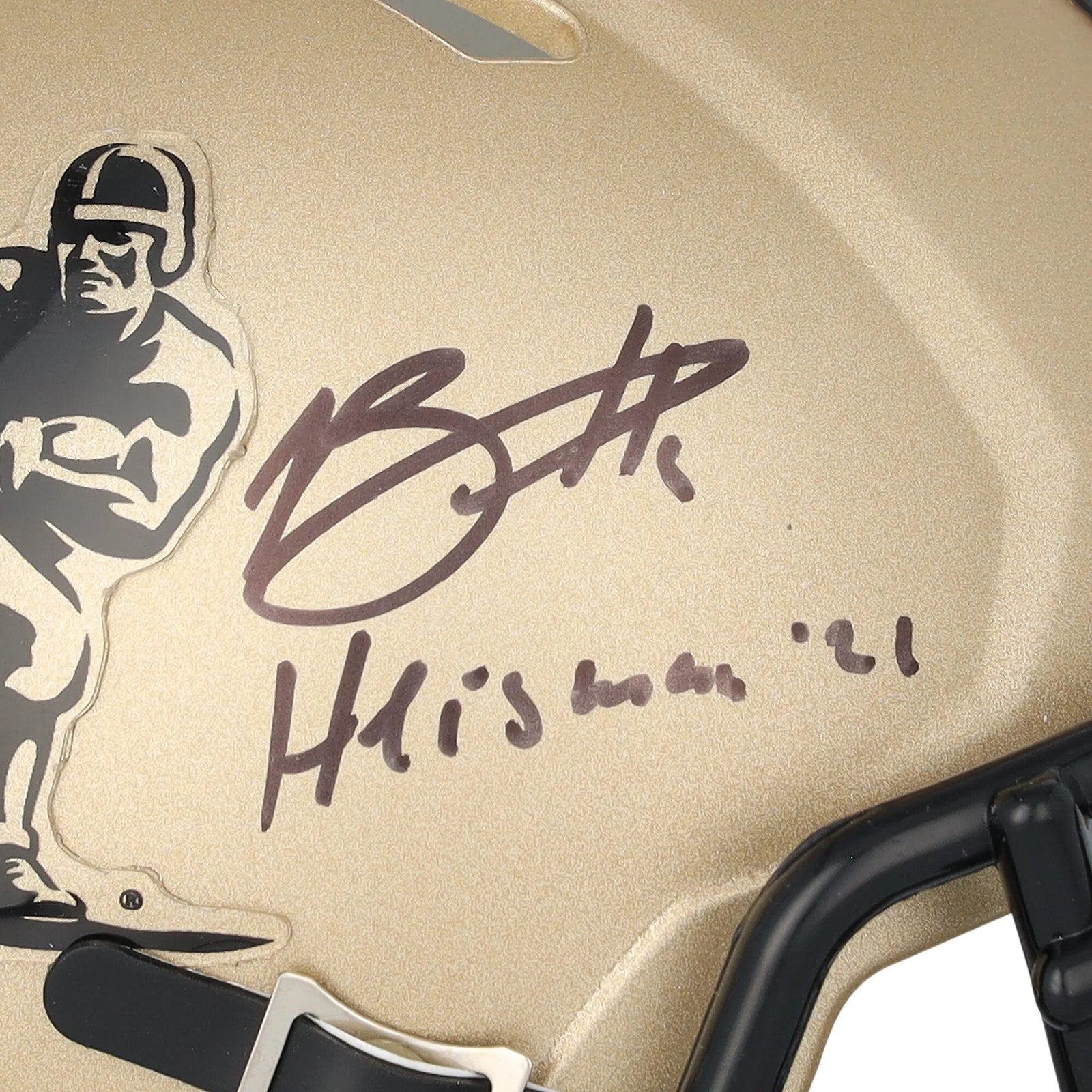 Bryce Young Signed Alabama Crimson Tide Riddell Gold Heisman Mini Helmet | 2021 Inscriptio