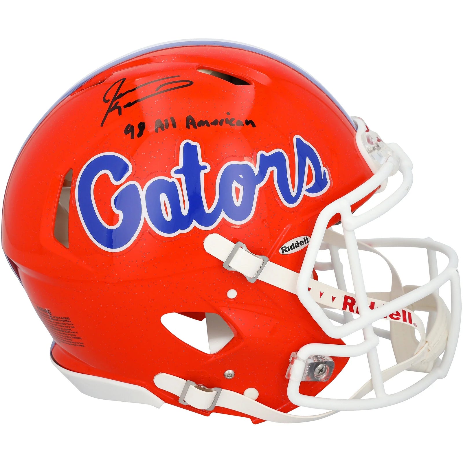 Jevon Kearse Signed Florida Gators Riddell Helmet | 1998 All-American Inscription