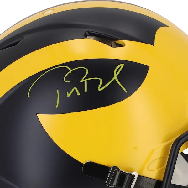 Tom Brady Signed Michigan Wolverines Riddell Speed Helmet | TRISTAR Authenticated