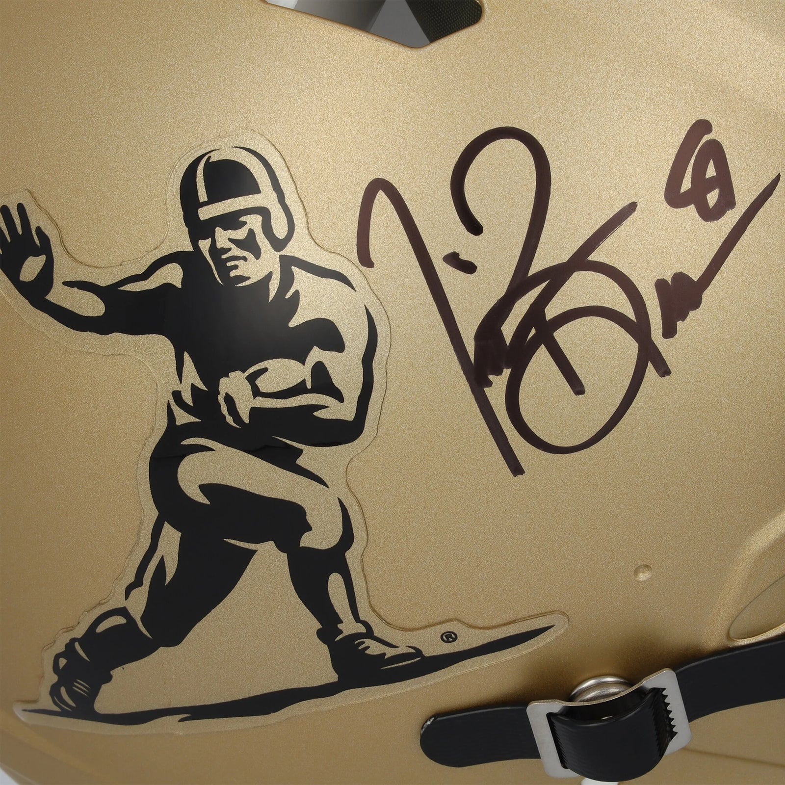 Tim Brown Signed Notre Dame Riddell Heisman Gold Helmet | Authenticated