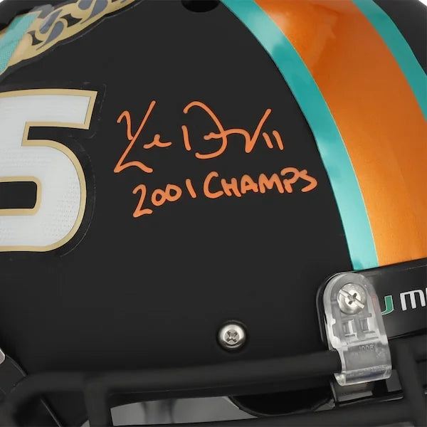 Ken Dorsey Signed Miami Hurricanes Schutt Helmet | 2001 Champs