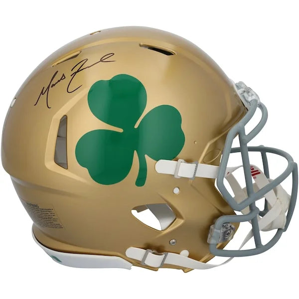 Marcus Freeman Signed Riddell Shamrock Speed Helmet | Notre Dame