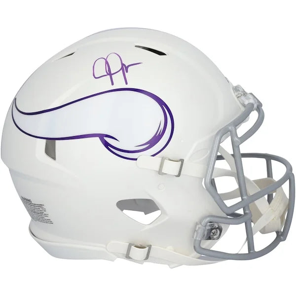 Justin Jefferson Minnesota Vikings Autographed Riddell 2024 Alternate Speed Authentic Helmet - S