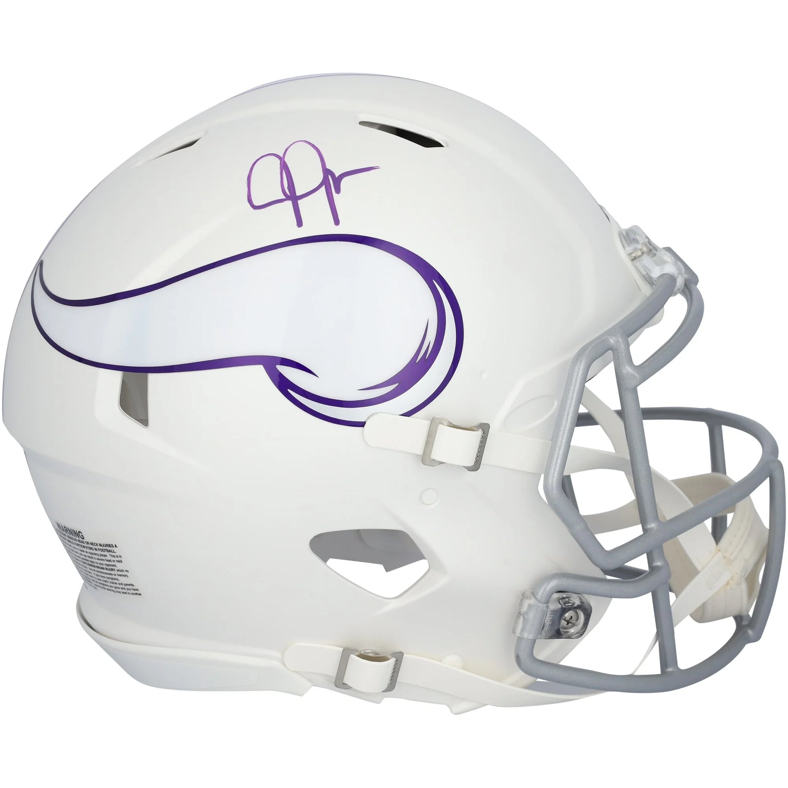 Justin Jefferson Minnesota Vikings Autographed Riddell 2024 Alternate Speed Authentic Helmet - S