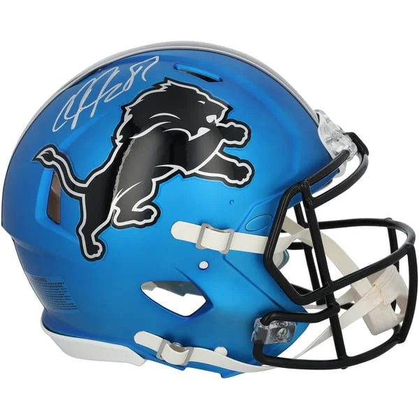 Calvin Johnson Signed Detroit Lions Riddell 2024 Helmet | Authenticated | WPHLTJO0160