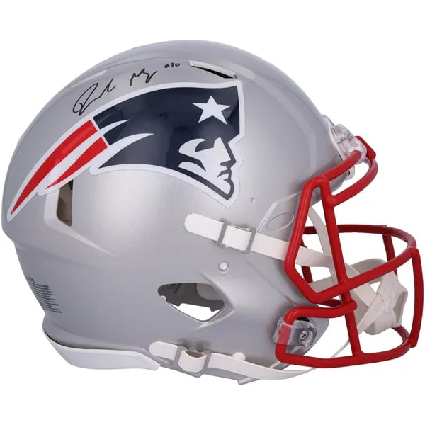 Drake Maye Signed Patriots Riddell Speed Helmet | Authenticated | WPHLTMA0601