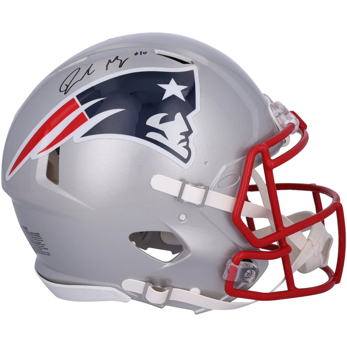 Drake Maye Signed Patriots Riddell Speed Helmet | Authenticated | WPHLTMA0601