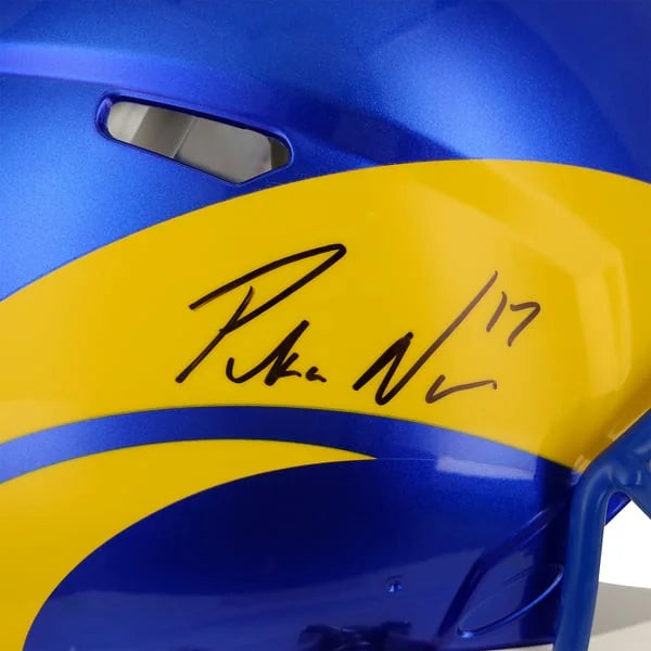 Puka Nacua Signed Riddell Speed Helmet | Los Angeles Rams | WPHLTNA0014