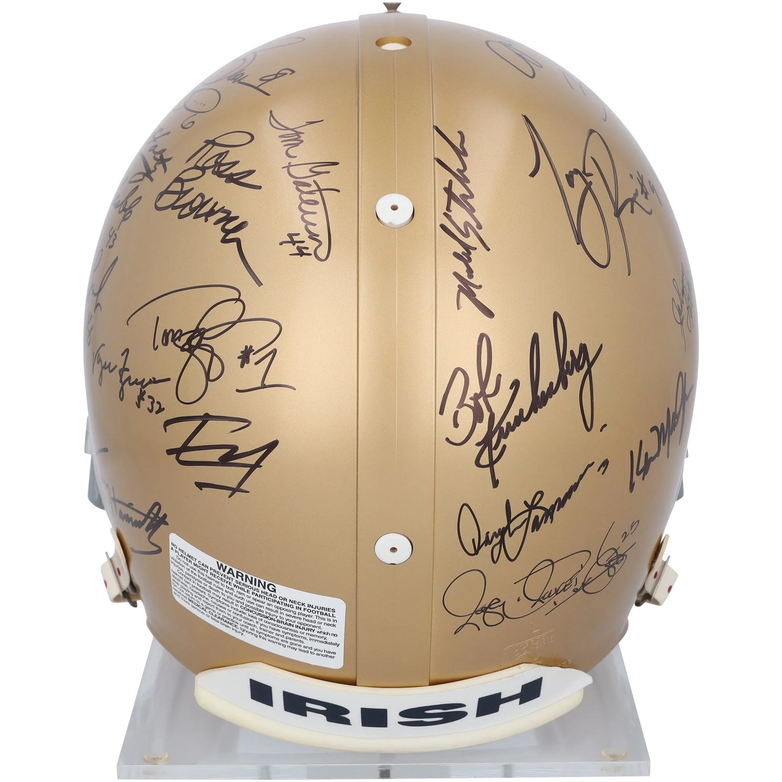 Notre Dame Fighting Irish Signed Riddell Helmet | 32 Signatures