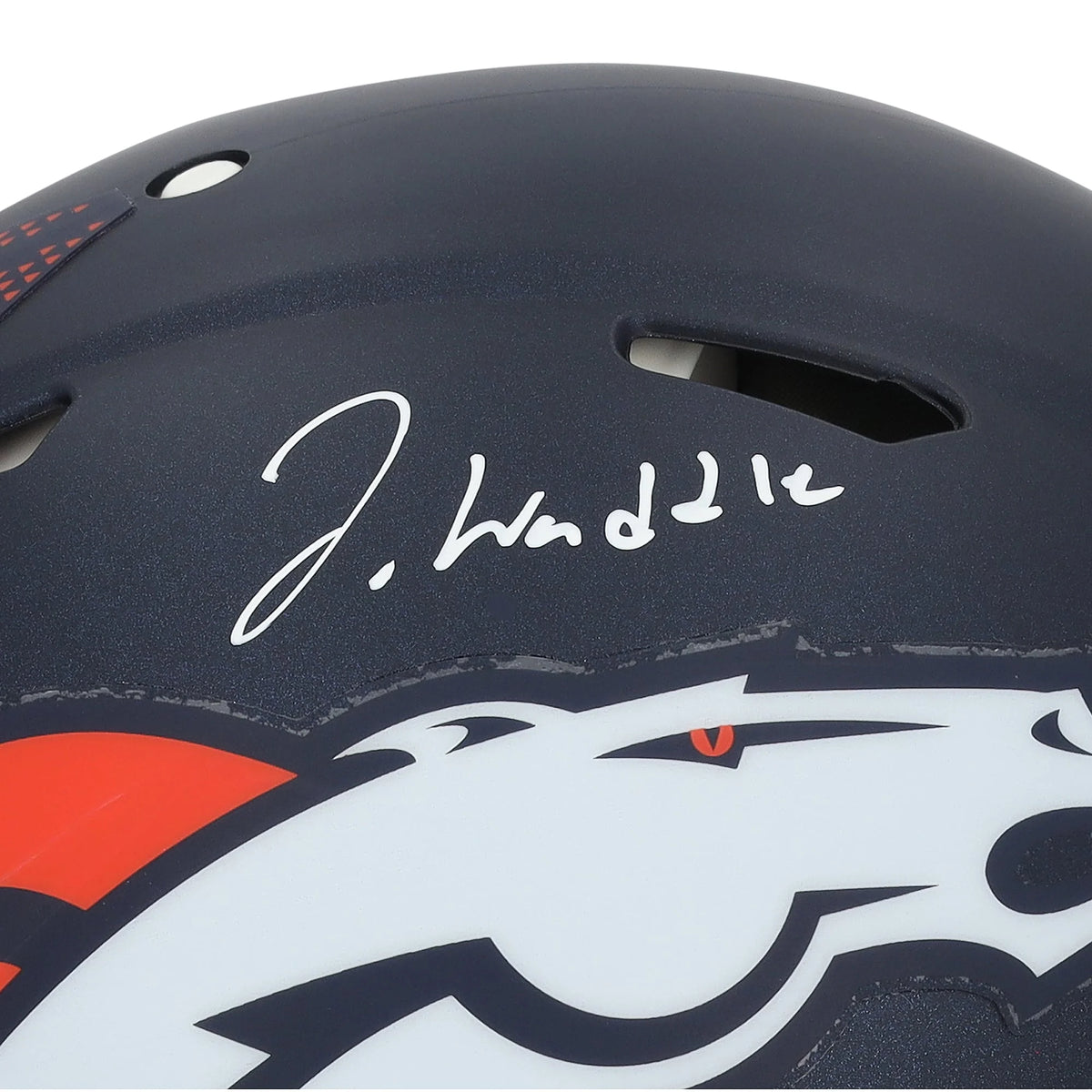 Jaylen Waddle Signed Denver Broncos Riddell Speed Helmet | Authenticated | WPHLTWA0237