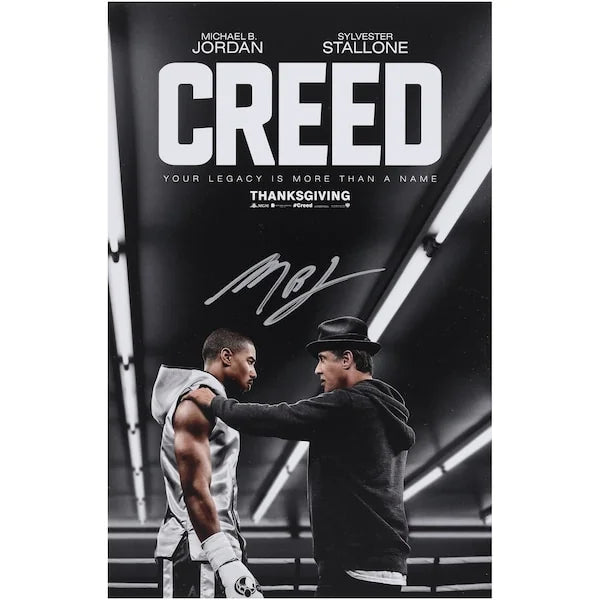 Michael B. Jordan Signed Creed Movie Poster | 11 x 17