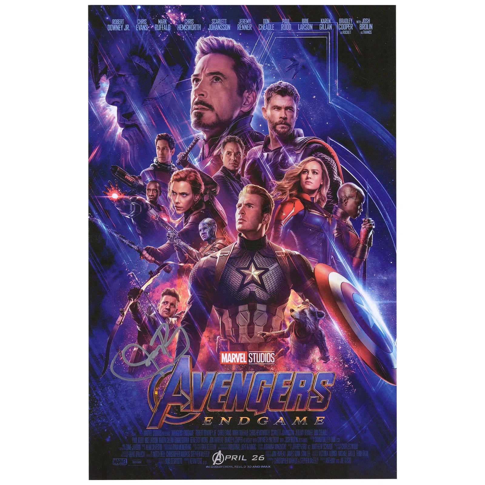 Jeremy Renner Signed Avengers: Endgame Movie Poster | 11 x 17