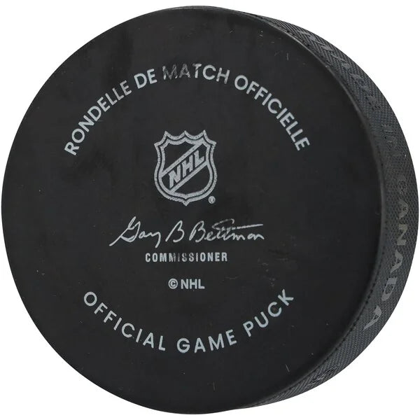 Mat Barzal Signed New York Islanders Game Puck | Barzy Inscription