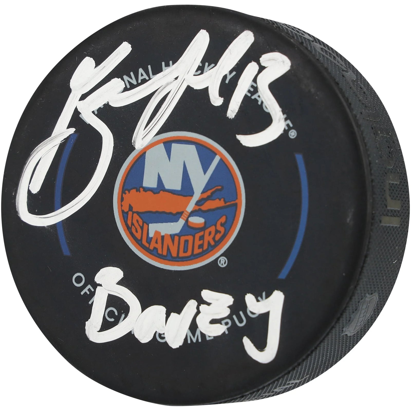 Mat Barzal Signed New York Islanders Game Puck | Barzy Inscription