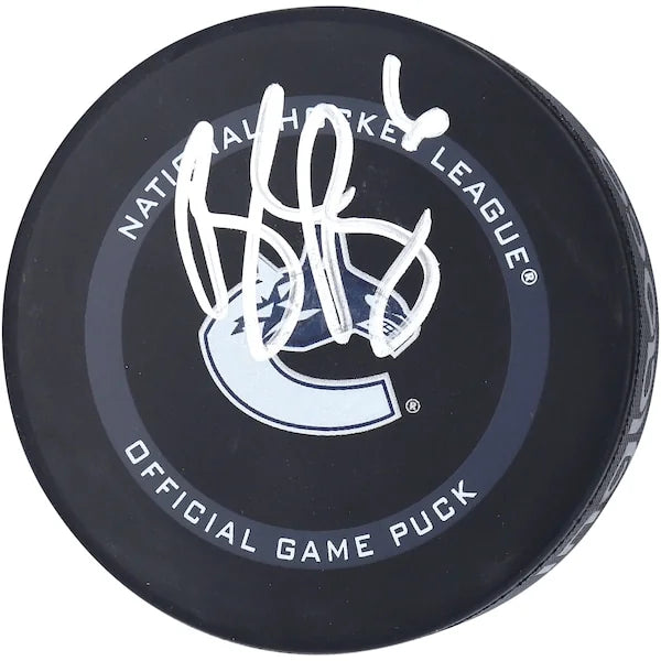 Brock Boeser Signed Vancouver Canucks Official Game Puck | 2021 Model