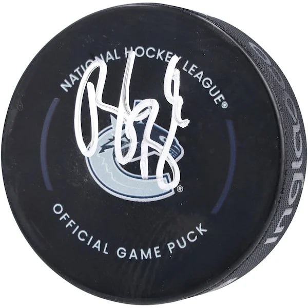 Brock Boeser Signed Vancouver Canucks Game Puck | Authenticated