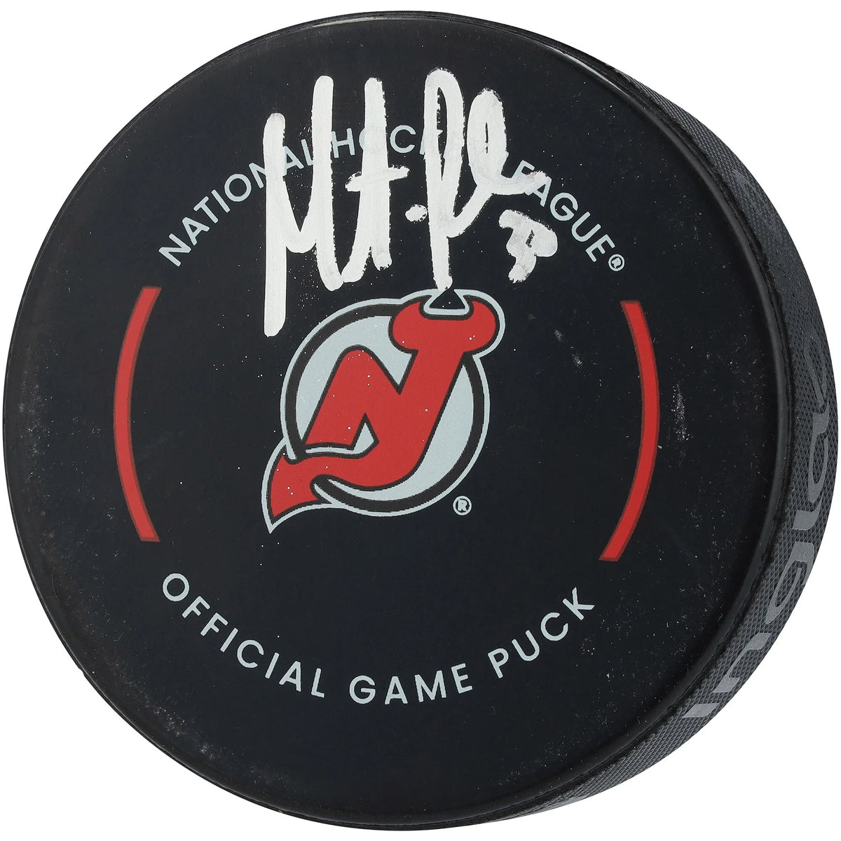 Martin Brodeur Signed New Jersey Devils Official Game Puck | Authenticated