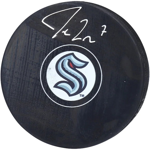 Jordan Eberle Signed Seattle Kraken Hockey Puck | Authenticated
