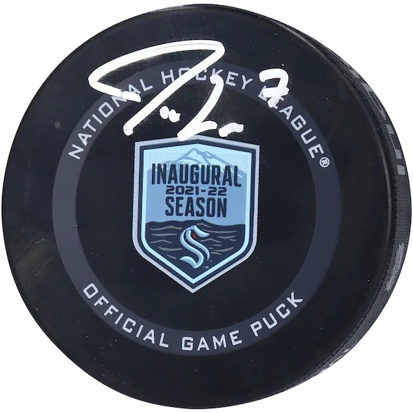 Jordan Eberle Signed Seattle Kraken Game Puck | 2021-22 Inaugural Season