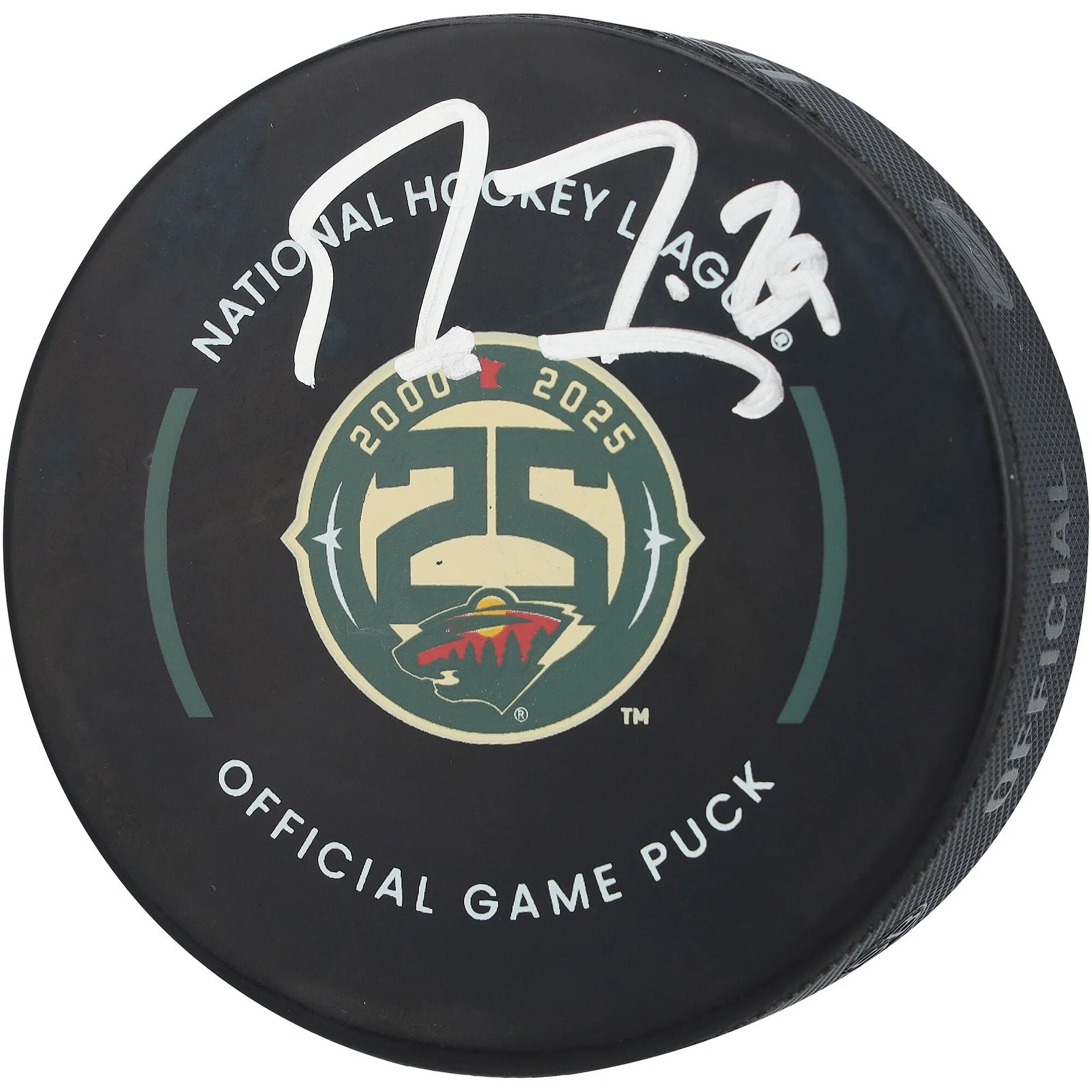 Marc-Andre Fleury Signed Minnesota Wild 25th Anniversary Puck | Authenticated