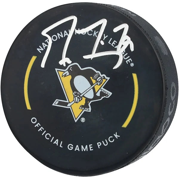 Marc-Andre Fleury Pittsburgh Penguins Autographed Fanatics Authentic Official Game Puck - F