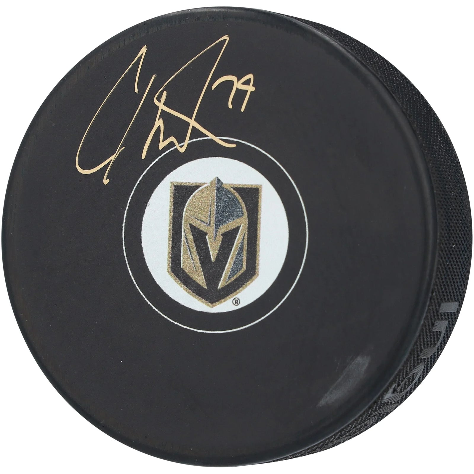 Carter Hart Vegas Golden Knights Autographed Hockey Puck - S