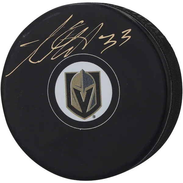 Adin Hill Vegas Golden Knights Autographed Hockey Puck - S