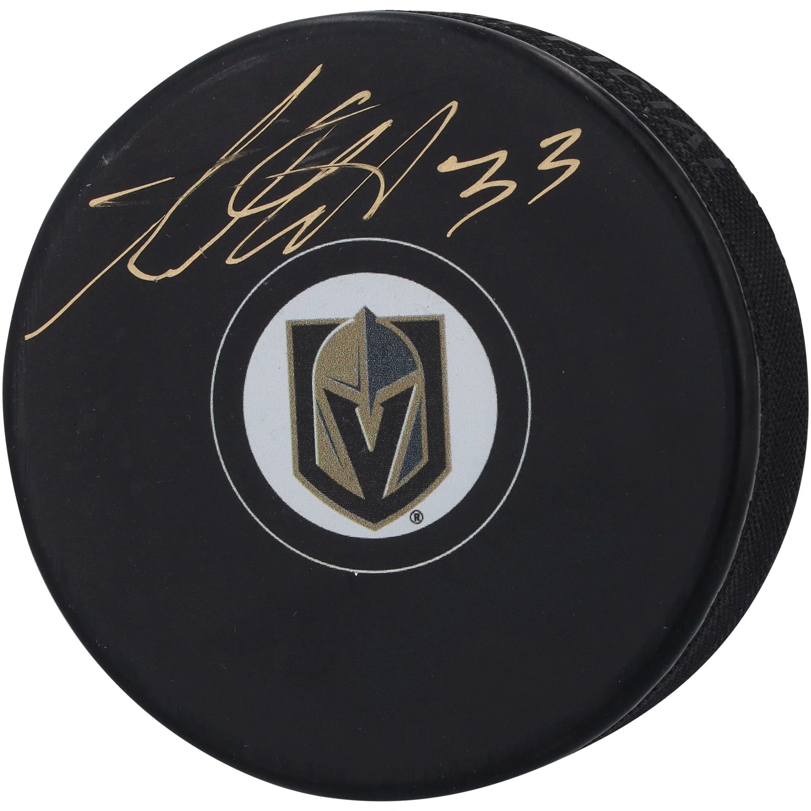 Adin Hill Vegas Golden Knights Autographed Hockey Puck - S