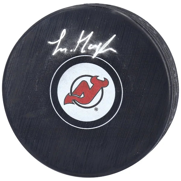 Luke Hughes Signed Hockey Puck | New Jersey Devils