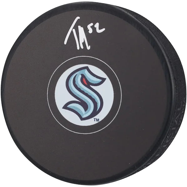 Tye Kartye Seattle Kraken Autographed Hockey Puck - S