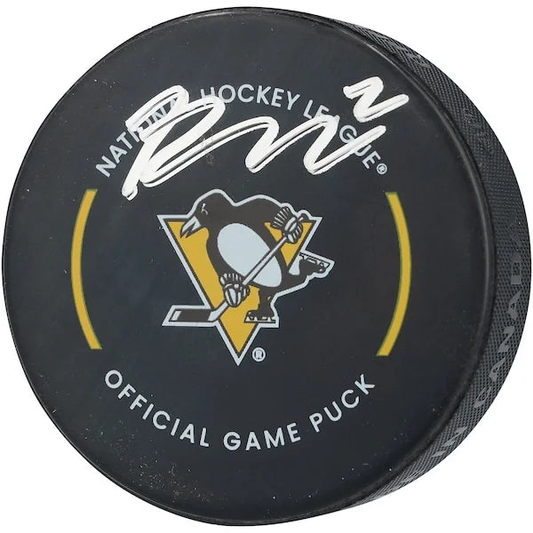 Rutger McGroarty Signed Pittsburgh Penguins Game Puck | Authenticated