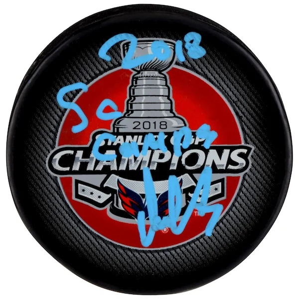 Alex Ovechkin Signed 2018 Stanley Cup Champions Hockey Puck | Inscribed