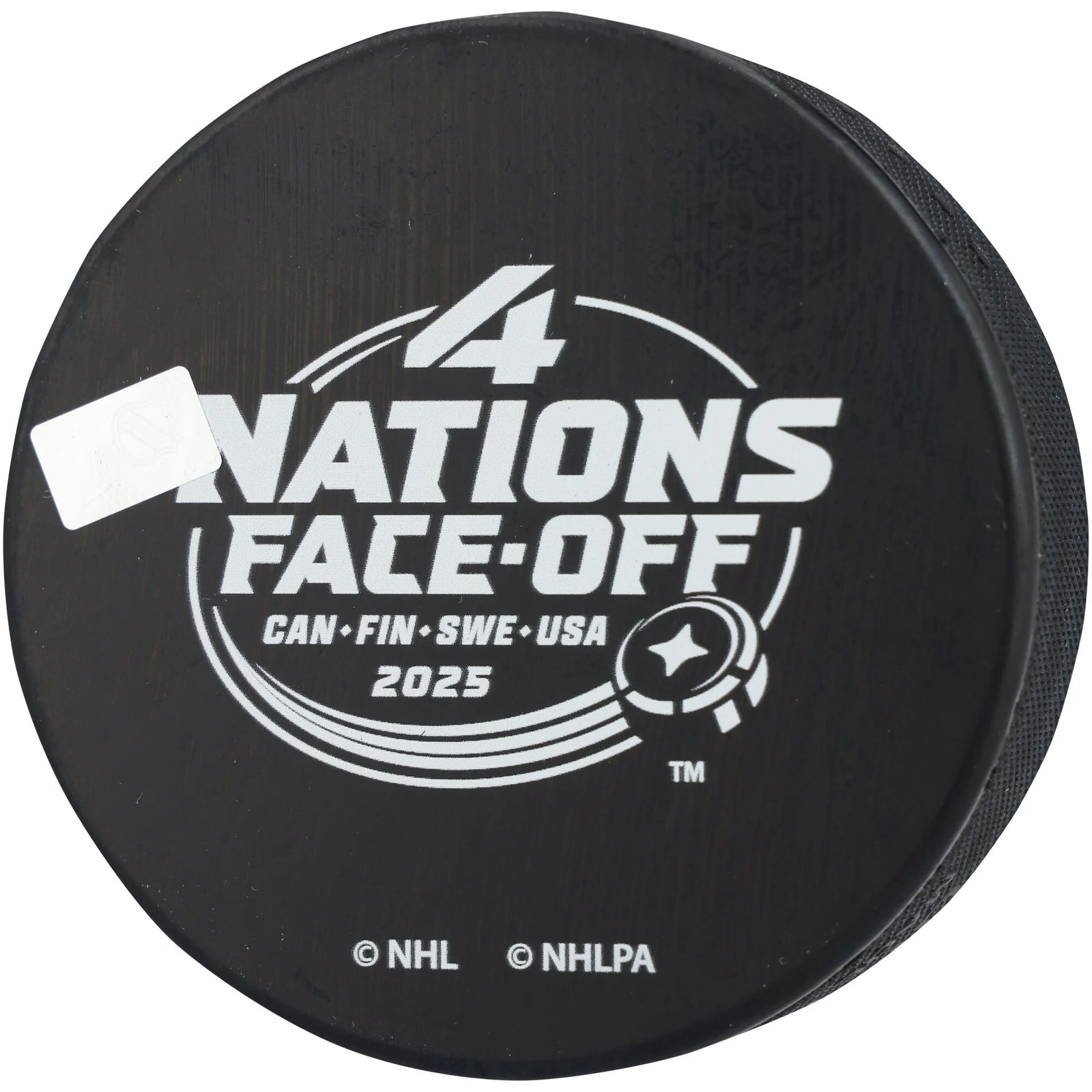 Elias Pettersson Signed Team Sweden 4 Nations Face-Off Hockey Puck | Authenticated