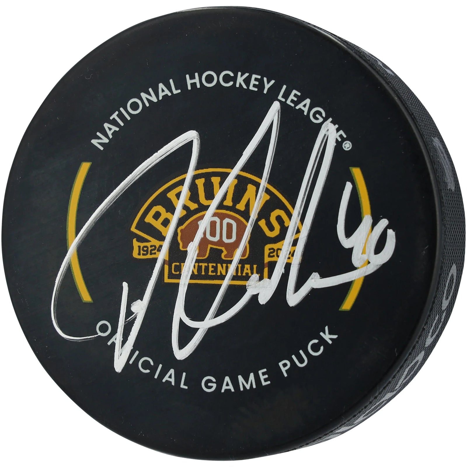 Tuukka Rask Signed Boston Bruins 100th Anniversary Game Puck | Authenticated