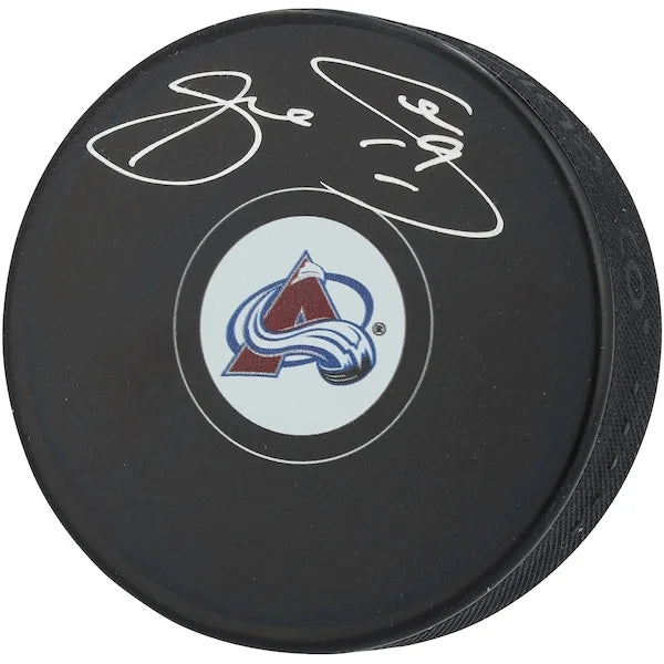 Joe Sakic Colorado Avalanche Autographed Hockey Puck - S