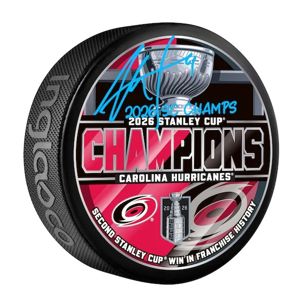 Jordan Staal Signed Hockey Puck | 2026 Stanley Cup Champs Inscription