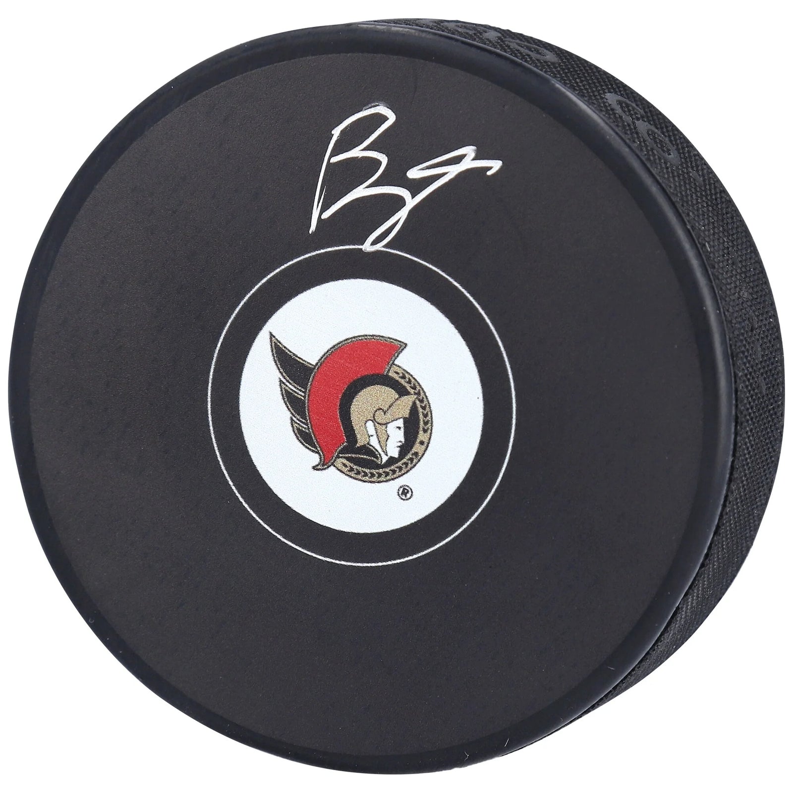 Brady Tkachuk Ottawa Senators Fanatics Authentic Autographed Hockey Puck - F2