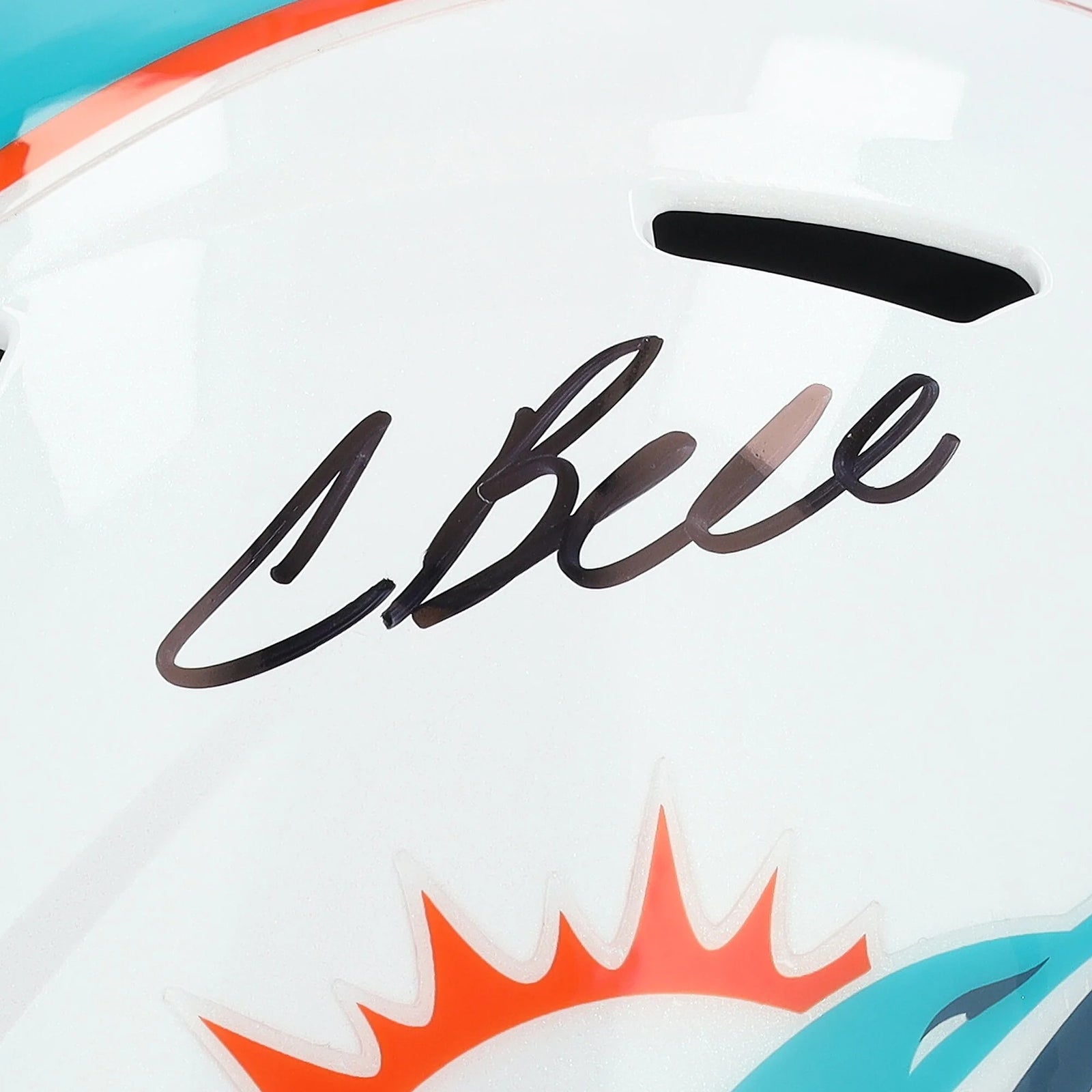 Chris Bell Signed Miami Dolphins Riddell Speed Replica Helmet | Authenticated