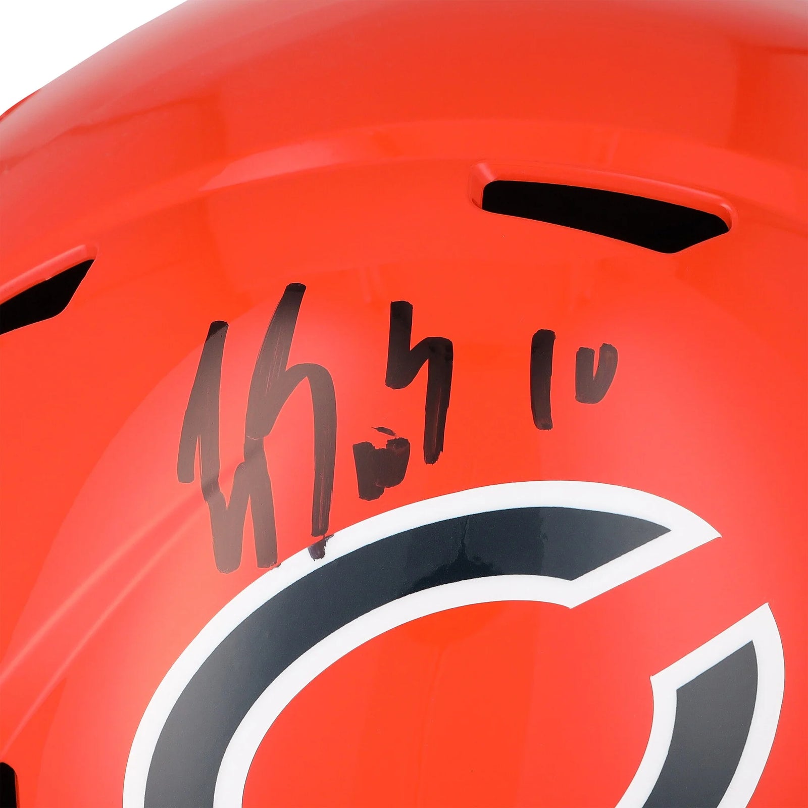 Luther Burden III Signed Chicago Bears Riddell Helmet | 2022 Alternate