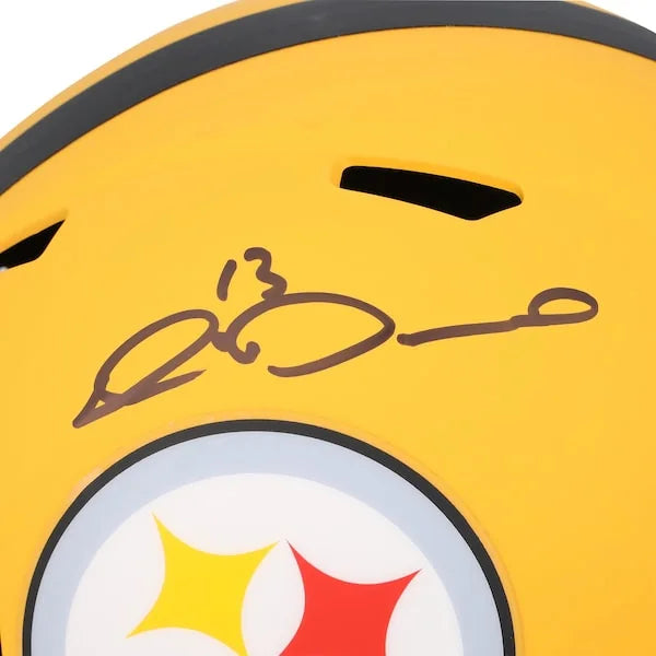 Rico Dowdle Signed Pittsburgh Steelers Replica Helmet | 2025 Alternate