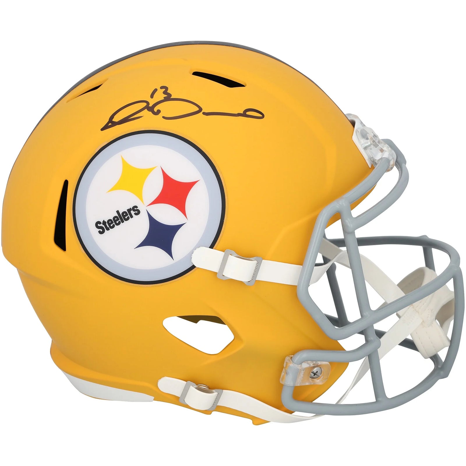 Rico Dowdle Signed Pittsburgh Steelers Replica Helmet | 2025 Alternate