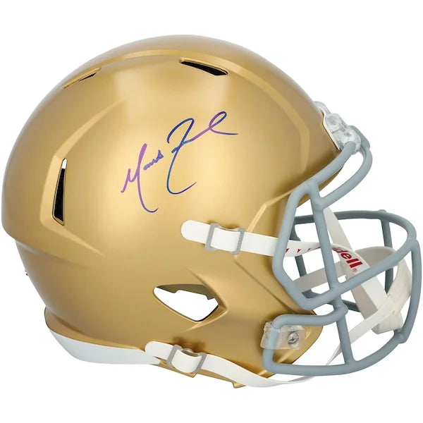 Marcus Freeman Signed Notre Dame Fighting Irish Riddell Speed Replica Helmet | Authenticat